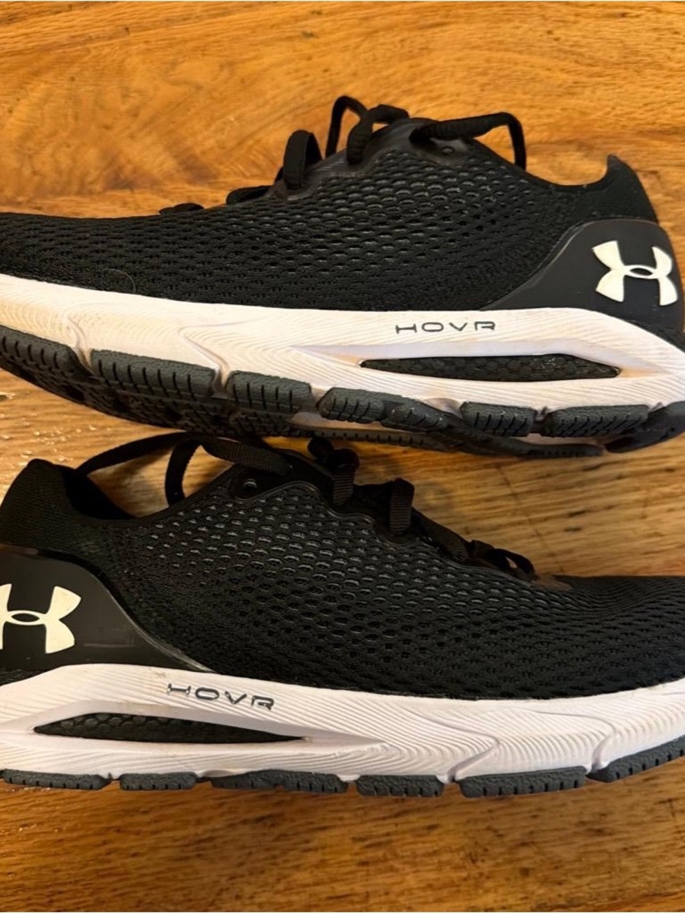 Under Armour Black & White HOVR Mesh Running Shoes